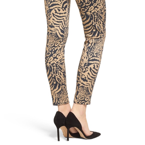 Leopard Print Ankle Skinny Jeans 7FAM - Picture 4 of 6